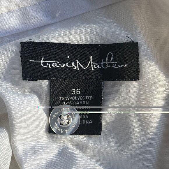Travis Mathew Mens Golf Shorts Casual Stretch White Size 36 - Picture 9 of 10